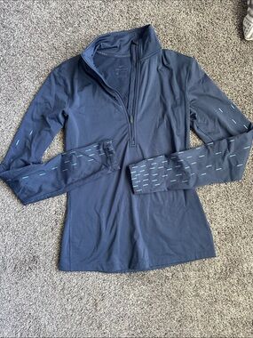 Nike Navy Half-Zip Pullover with Aqua Accents